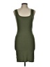 New Look Solid Green Casual Dress Size L - photo 1