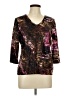 Peter Nygard Brown 3/4 Sleeve Top Size L - photo 1