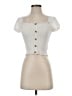 Mudd Ivory Short Sleeve Blouse Size S - photo 1