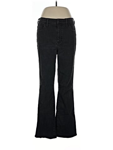 Madewell Tall Kick Out Crop Jeans in Black Rinse Wash (view 1)