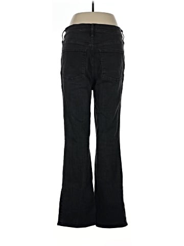 Madewell Tall Kick Out Crop Jeans in Black Rinse Wash (view 2)