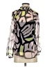 Max&Co. 100% Silk Print Gray Long Sleeve Silk Top Size 2 - photo 1