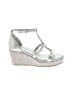 Naturalizer 100% Leather Silver Wedges Size 6 1/2 - photo 1