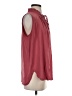 Ann Taylor LOFT 100% Polyester Burgundy Sleeveless Blouse Size S - photo 4