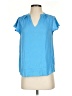 Maison d' Amelie 100% Polyester Blue Short Sleeve Blouse Size XS - photo 1