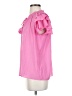 Rose + Olive 100% Polyester Pink Short Sleeve Blouse Size 5 - photo 5
