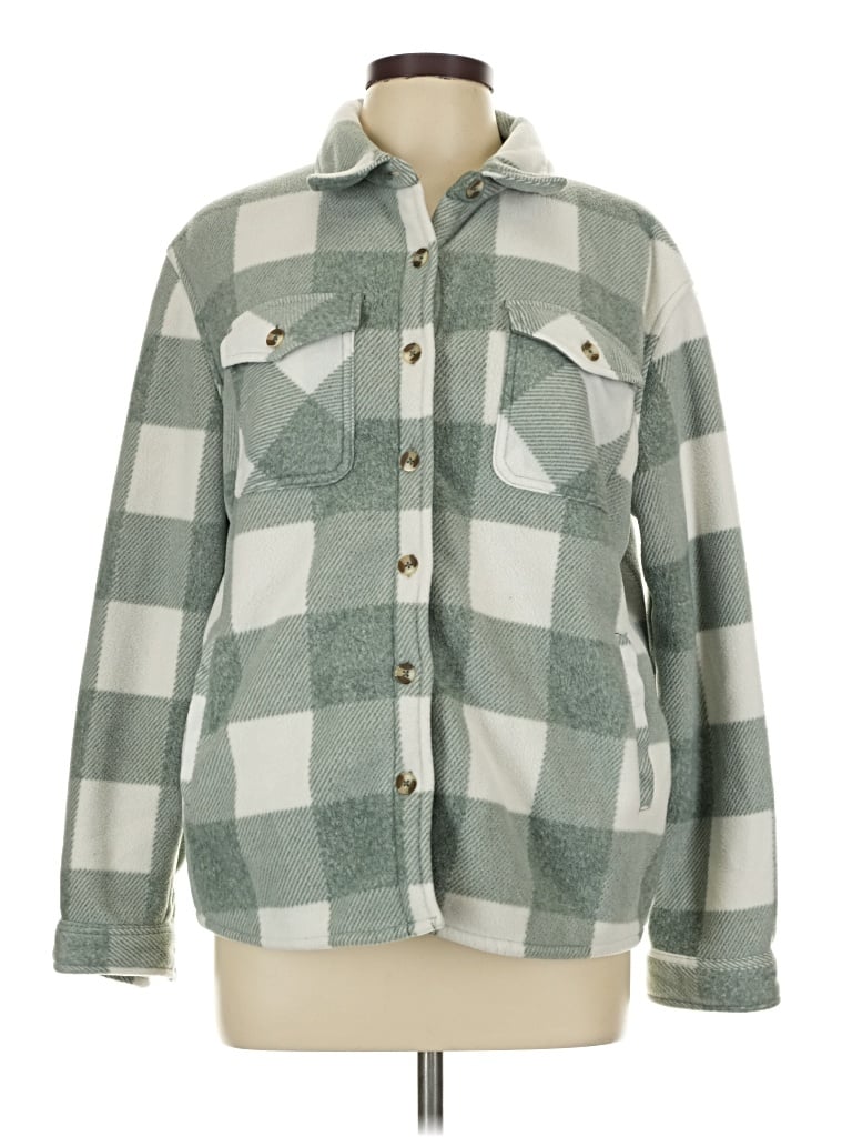 Pre-owned Sage Collective Fleece Jacket In Green