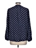 Old Navy 100% Rayon Polka Dots Blue Long Sleeve Blouse Size L - photo 2