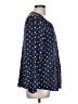 Old Navy 100% Rayon Polka Dots Blue Long Sleeve Blouse Size L - photo 4