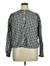 Gap 100% Cotton Checkered-gingham Blue Long Sleeve Blouse Size XL - photo 1