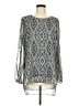 Roz & Ali 100% Polyester Silver Long Sleeve Blouse Size M - photo 1