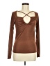 red by BKE Brown Long Sleeve Top Size M - photo 1