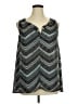 Torrid 100% Polyester Chevron-herringbone Gray Sleeveless Blouse Size 1X Plus (1) - photo 1
