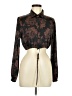 Just Polly Paisley Brown Long Sleeve Blouse Size M - photo 1
