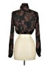 Just Polly Paisley Brown Long Sleeve Blouse Size M - photo 2