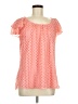 Roz & Ali 100% Polyester Orange Short Sleeve Blouse Size M - photo 1