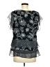 CAbi 100% Polyester Black Short Sleeve Blouse Size M - photo 2
