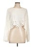 Francesca's Ivory Long Sleeve Blouse Size L - photo 1