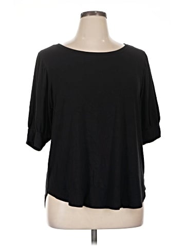Joan Vass New York 3/4 Sleeve Top (view 1)