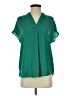 Maison d' Amelie 100% Polyester Green Short Sleeve Blouse Size S - photo 1