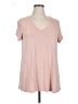 Hue Pink Short Sleeve Top Size XL - photo 1