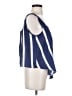 BCBGeneration 100% Polyester Stripes Blue Sleeveless Blouse Size S - photo 4