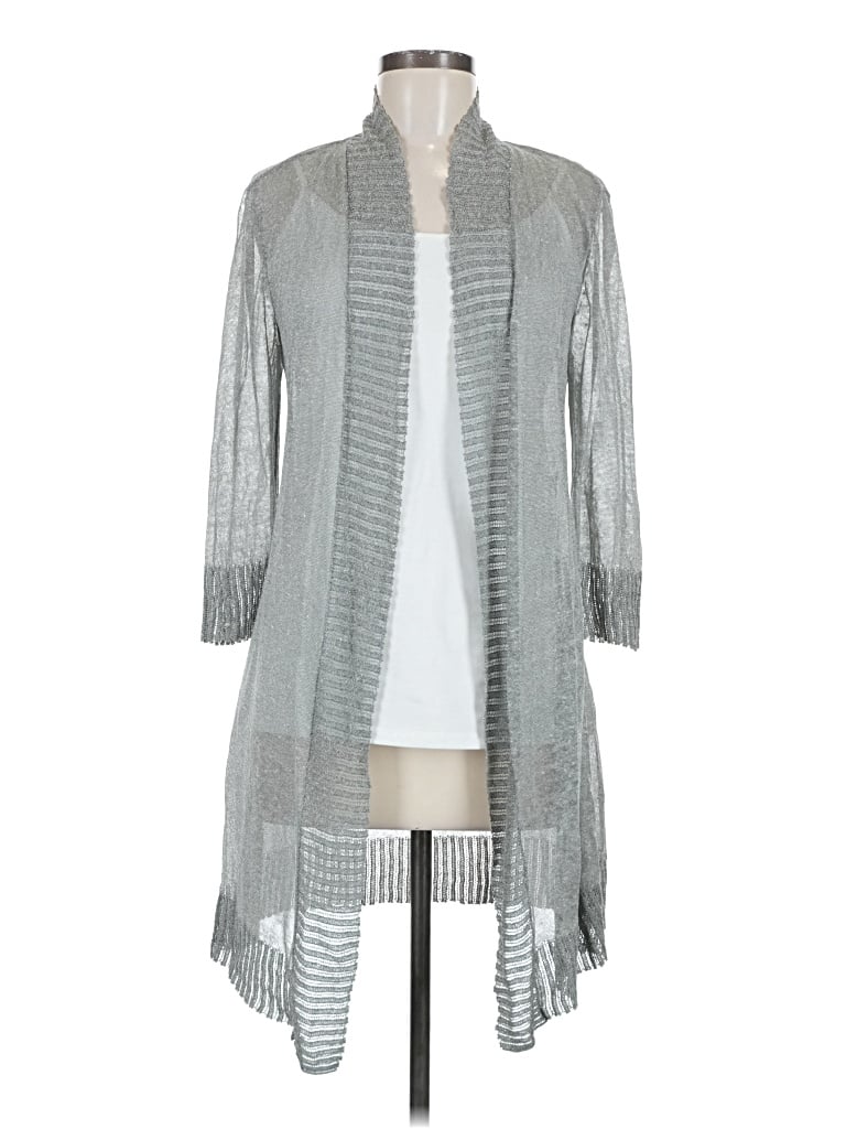 Pre-owned Nic + Zoe Kimono In Gray