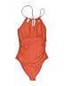 Unbranded Solid Orange One Piece Swimsuit Size XS (estimated) - photo 1