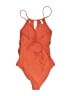 Unbranded Solid Orange One Piece Swimsuit Size XS (estimated) - photo 2