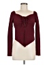 Gaze Burgundy Long Sleeve Top Size M - photo 1