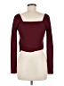 Gaze Burgundy Long Sleeve Top Size M - photo 2