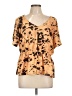 Assorted Brands Gold Short Sleeve Blouse Size L - photo 1