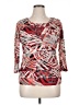 Alfani 100% Nylon Red 3/4 Sleeve Top Size XL - photo 1