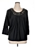 St. John Black 3/4 Sleeve Silk Top Size XL - photo 1