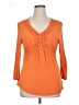 Reba Orange 3/4 Sleeve Blouse Size XL - photo 1