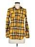 Derek Heart Plaid Yellow Long Sleeve Button-Down Shirt Size M - photo 1