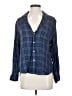 Frank & Eileen Plaid Blue 3/4 Sleeve Button-Down Shirt Size S - photo 1