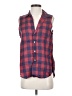 Frank & Eileen 100% Linen Plaid Red Sleeveless Button-Down Shirt Size XS - photo 1
