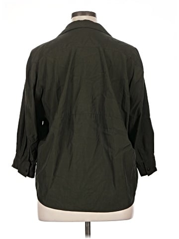 Zara 3/4 Sleeve Button-Down Shirt (view 2)