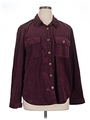 Democracy button down (view 1)
