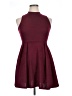 Everly Solid Burgundy Cocktail Dress Size 0X - photo 1
