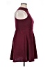 Everly Solid Burgundy Cocktail Dress Size 0X - photo 4