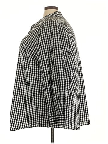 Woman Within Long Sleeve Button-Down Shirt (view 2)