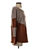 Lovely Melody Color Block Brown Pullover Sweater Size S - photo 4