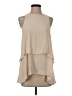 Free People 100% Polyester Tan Sleeveless Blouse Size S - photo 1
