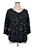 Evri Stars Black 3/4 Sleeve Top Size 0X - photo 1