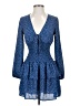 Forever 21 100% Polyester Polka Dots Blue Casual Dress Size S - photo 1
