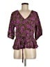 Aligne 100% Viscose Purple 3/4 Sleeve Blouse Size EU 40 / US 10 - photo 1