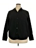 Gap 100% Cotton Solid Black Long Sleeve Button-Down Shirt Size XXL - photo 1