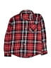 Unbranded Plaid Red Long Sleeve Button-Down Shirt Size 150 cm / US 12 - photo 1